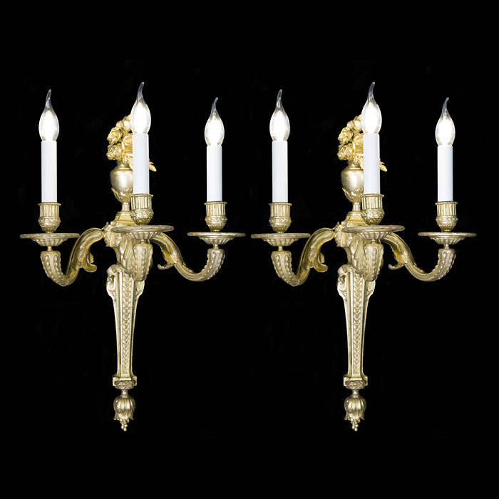 A large pair of Neoclassical wall lights