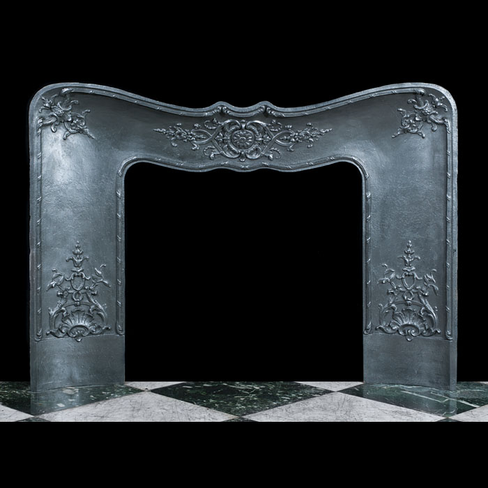 A Cast Iron Rococo Style Fireplace Insert