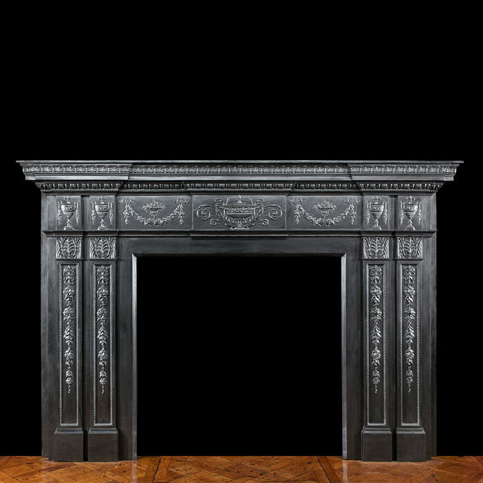  A Large Coalbrookdale Cast Iron Fireplace