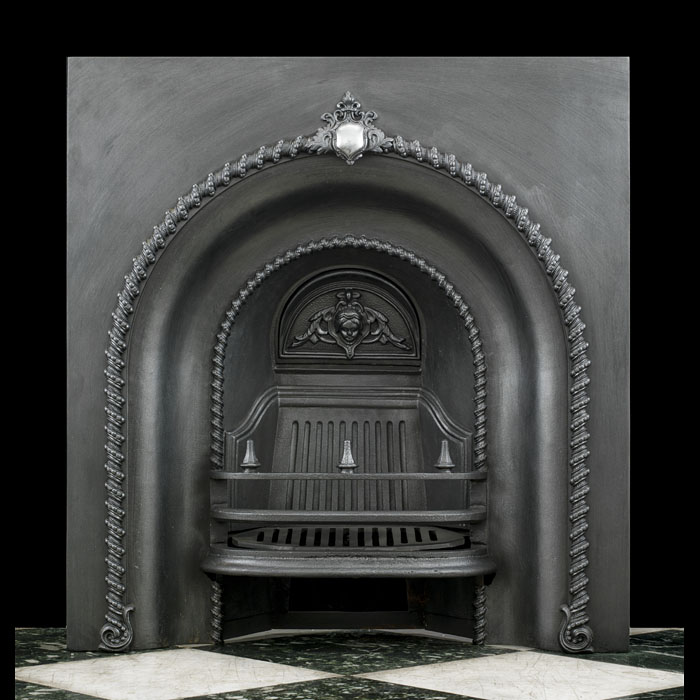 A Cast Iron Victorian Fireplace Insert