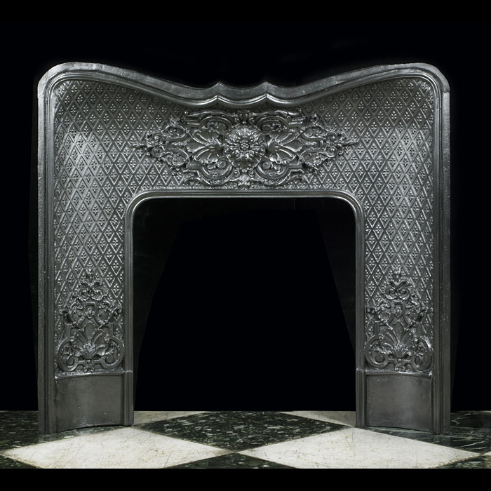 A French cast iron fireplace insert