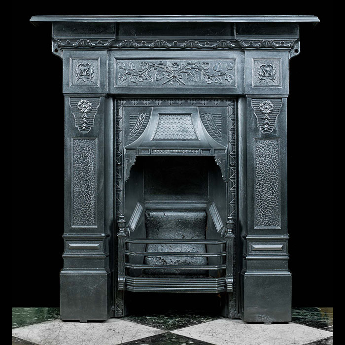 A small Victorian cast iron fire surround