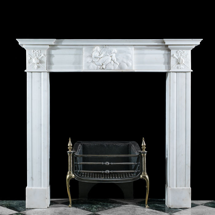 A George III Statuary Marble Chimneypiece