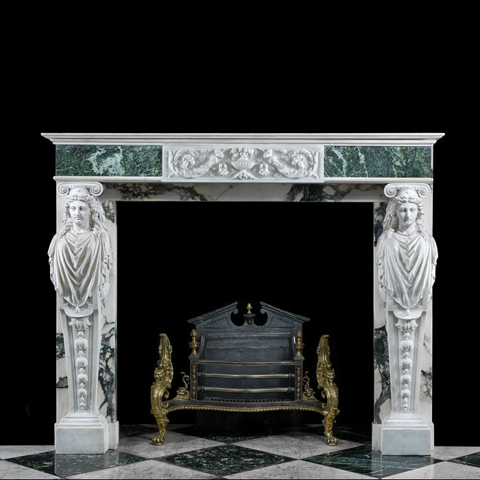 A Statuary Georgian style fireplace