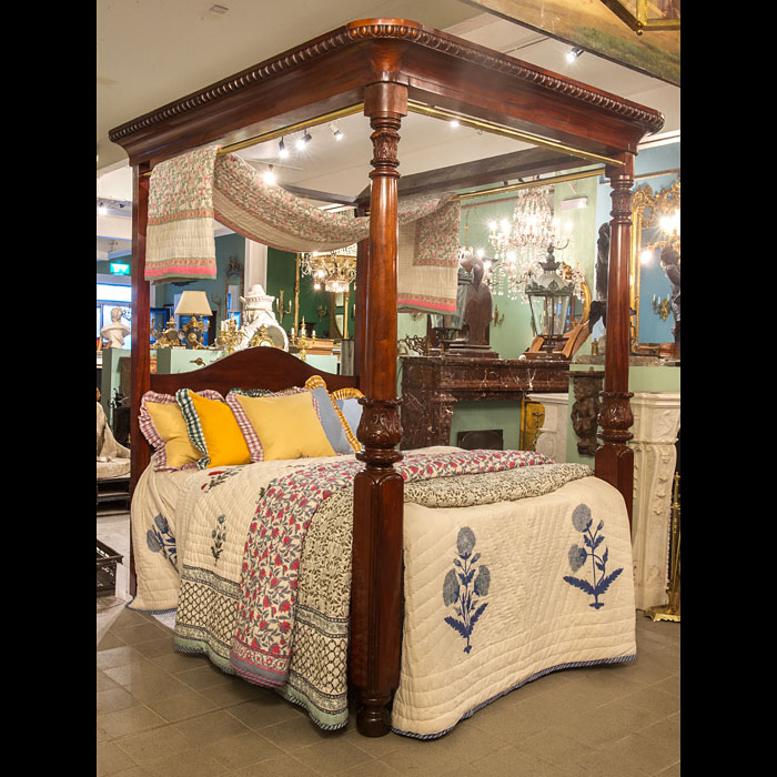 An elegant Regency four poster bed 