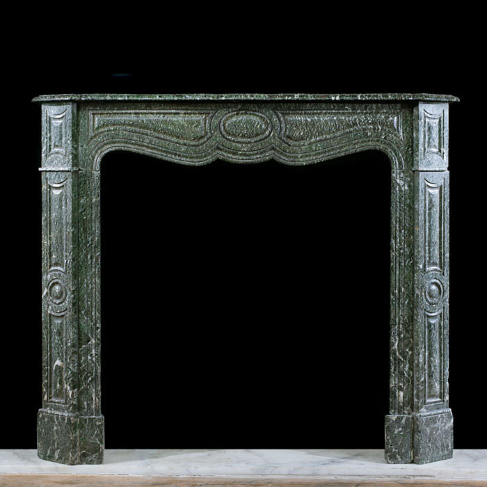 A French Pompadour Campan Vert chimneypiece