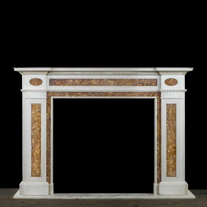 A Regency Statuary and Brocatelle fireplace