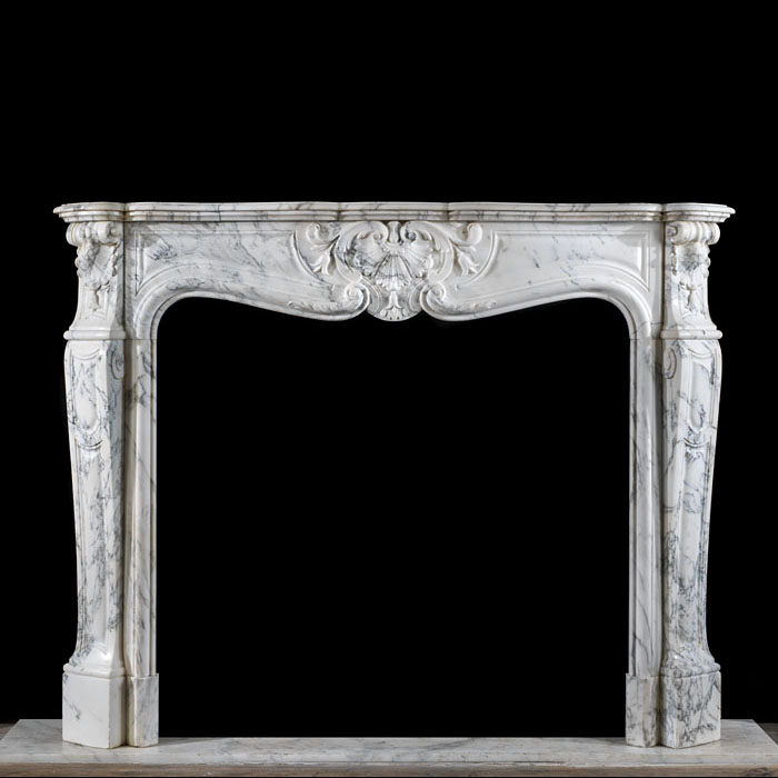 Louis XV Arabescato Fireplace Surround 
