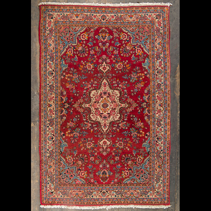  Persian Sarouk Carpet of Floral Design 