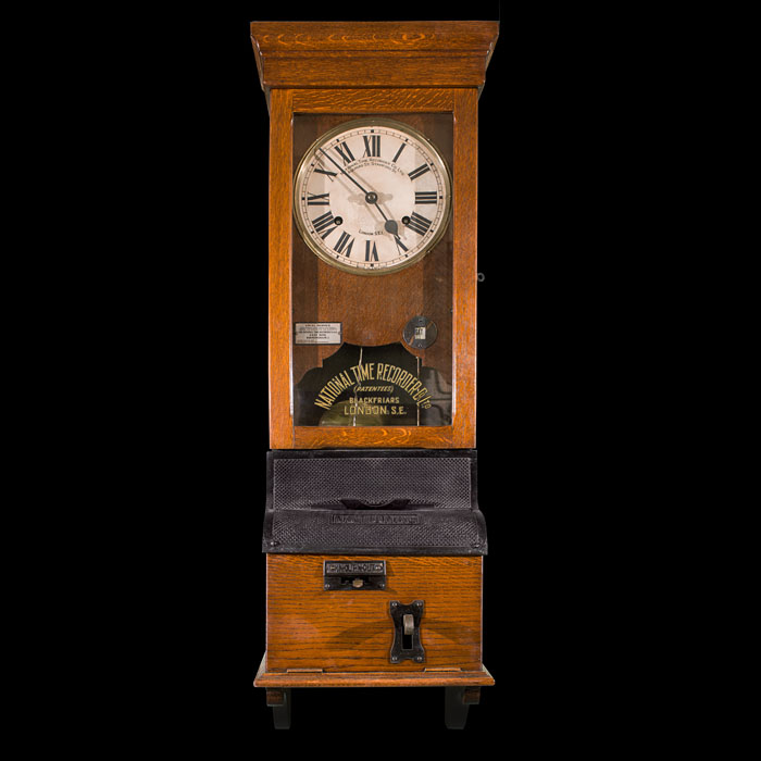  Oak Time Recorder Clock 