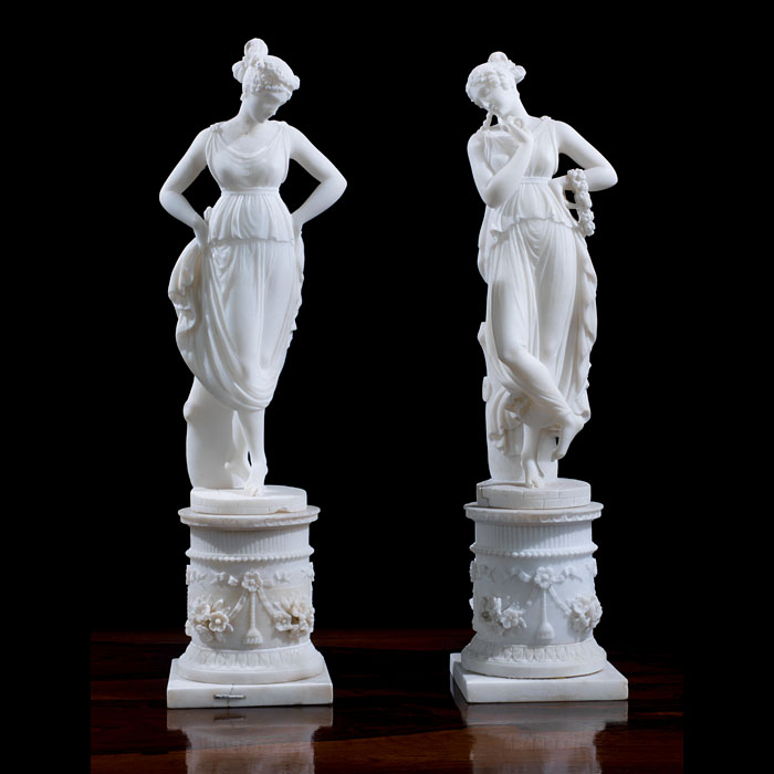  19th Century Alabaster Dancers after Canova 