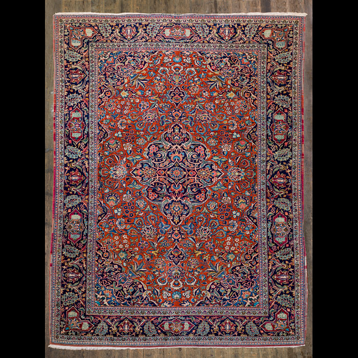  Persian Floral Isfahan Carpet 