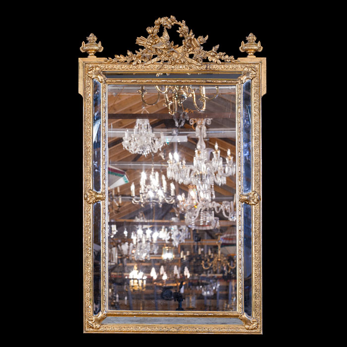 Grand Giltwood French Louis XVI Mirror 