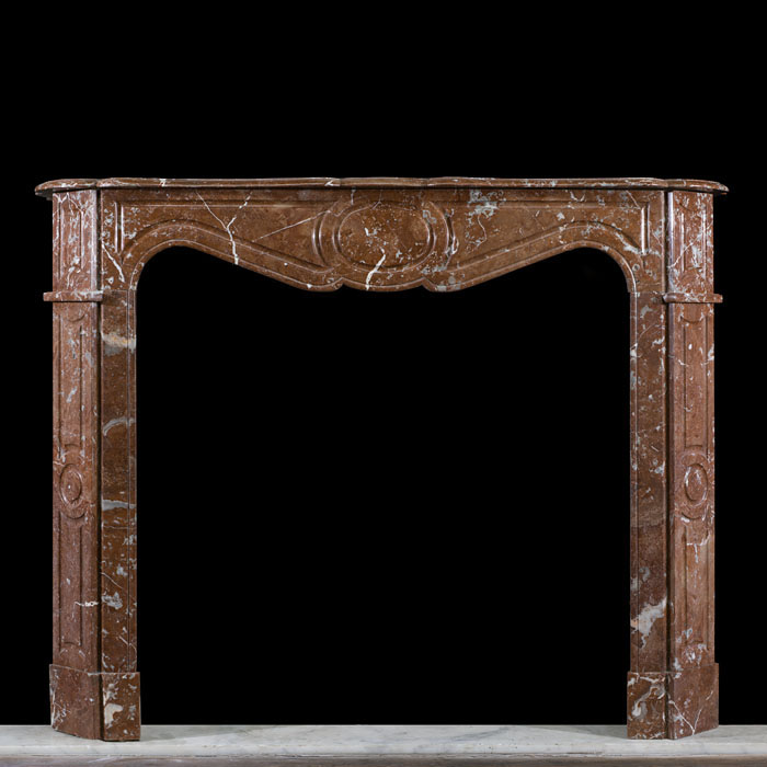  French marble rouge royale fireplace 
