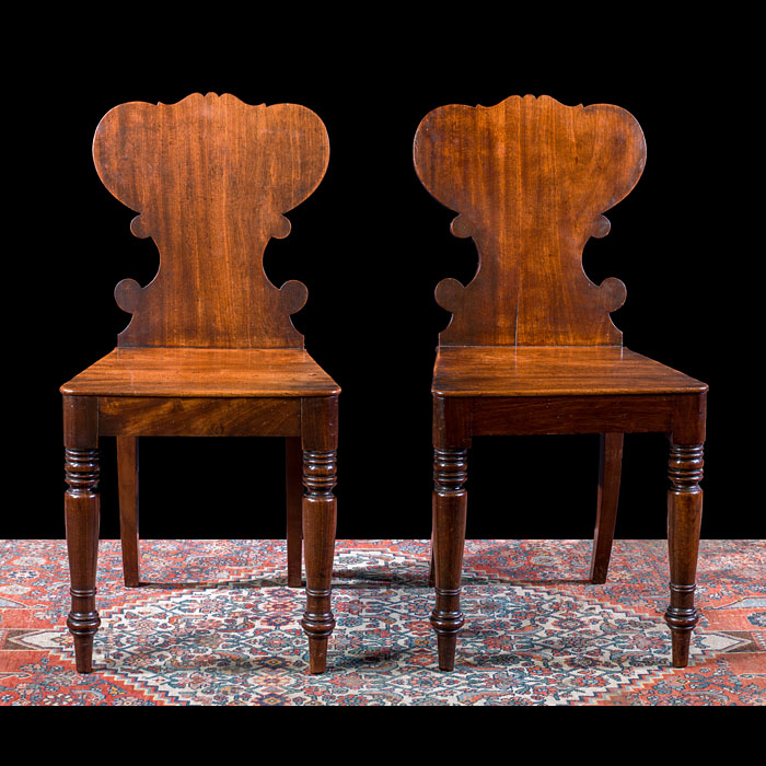  Mahogany Regency Hall Chairs 
