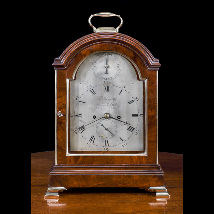  18th Century Flame Mahogany Bracket Clock 