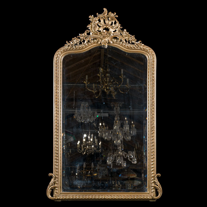  19th century Overmantel Rococo Mirror 