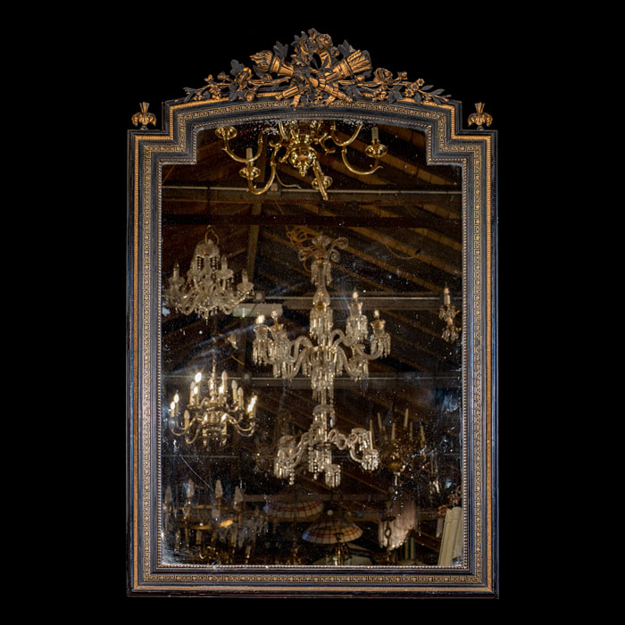 Victorian Ebonised Overmantel Mirror 