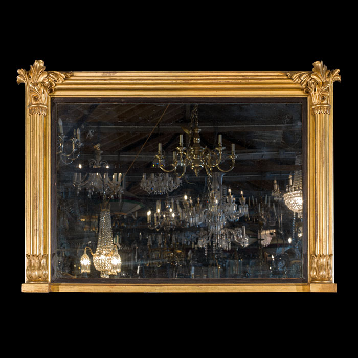 William IV Giltwood Overmantel Mirror 