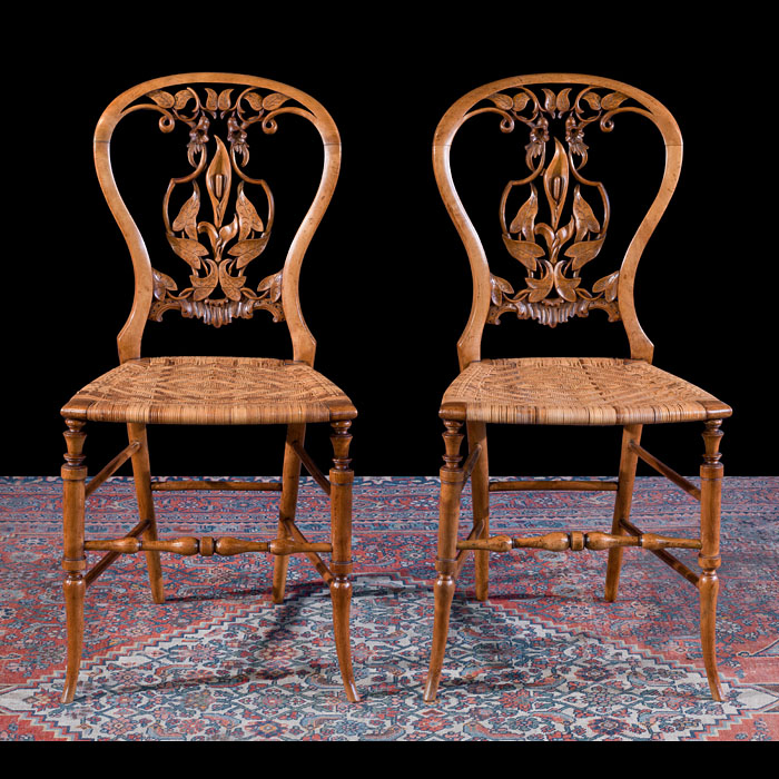 Delicate pair of Sycamore Chairs 