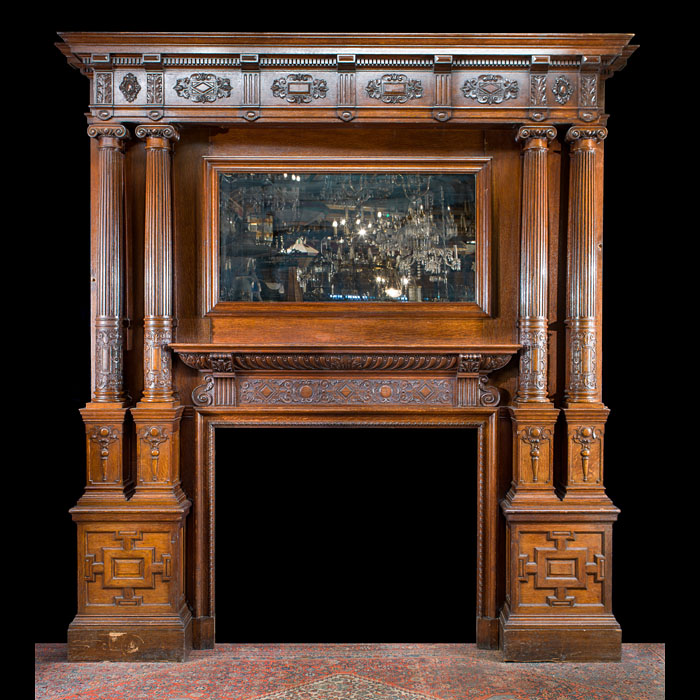 Monumental Renaissance Revival Fireplace 