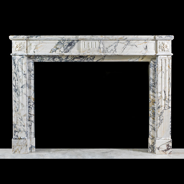  Louis XVI Fireplace in Serravezza Marble 