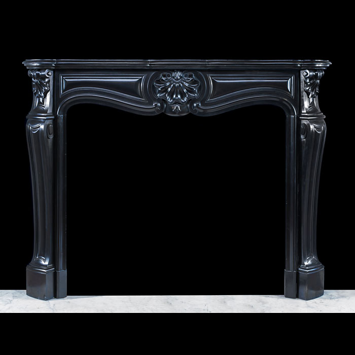 Dramatic Black Rococo Fireplace Surround 