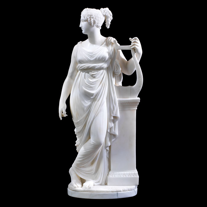  Marble Statue of Terpsichore, after Canova 