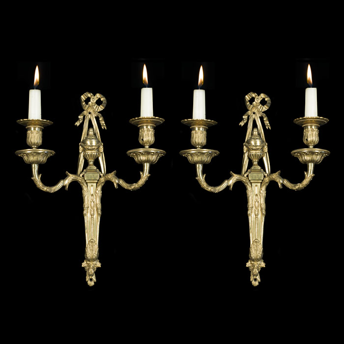 Pair of Victorian Gilt Wall Lights 