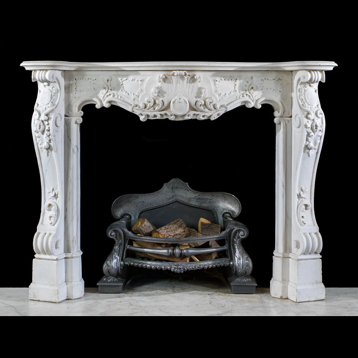 Rare 19th Century English Rococo Chimneypiece 