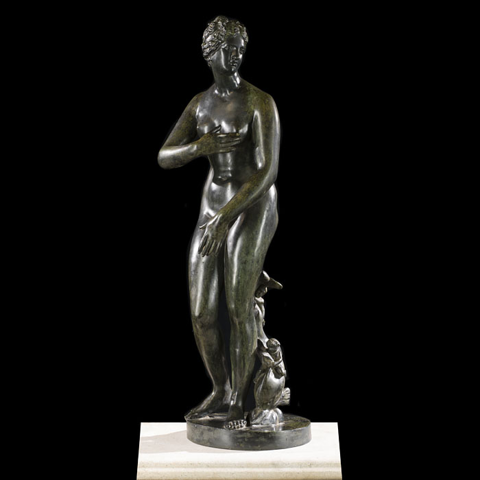 Large Patinated Bronze Venus de Medici 