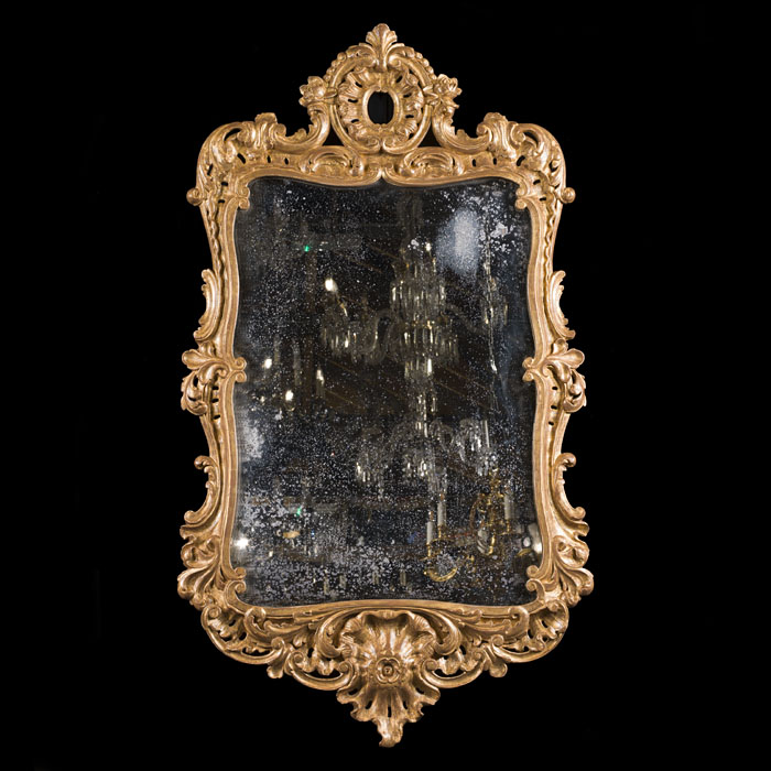 Fine Gilt Gesso Rococo Wall Mirror 