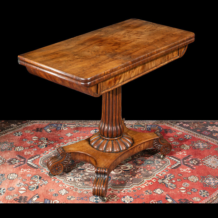 William IV Plum Pudding Mahogany Tea Table 