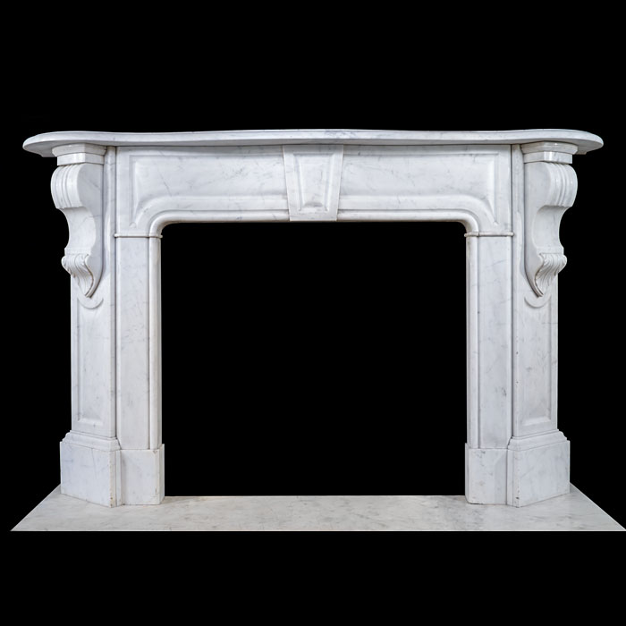 Large Carrara Marble Chimneypiece 