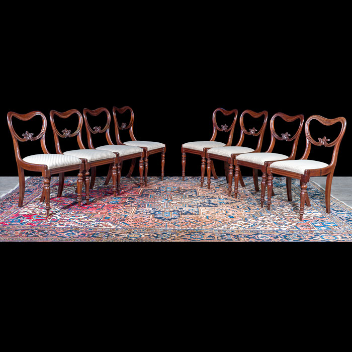  Eight William IV Dining Mahogany Chairs 