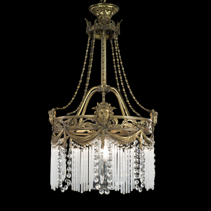A Fine French Gilt Bronze and Glass Chandelier 