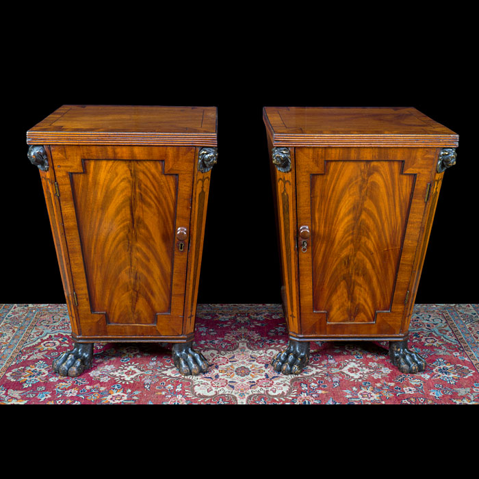 Pair of Mahogany Pedestal Cupboards 