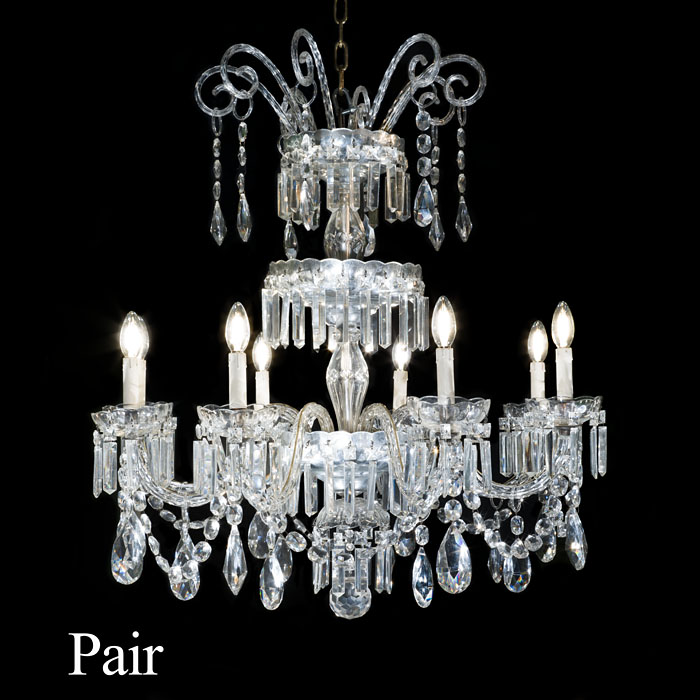 Pair of 19th century Crystal Chandeliers 