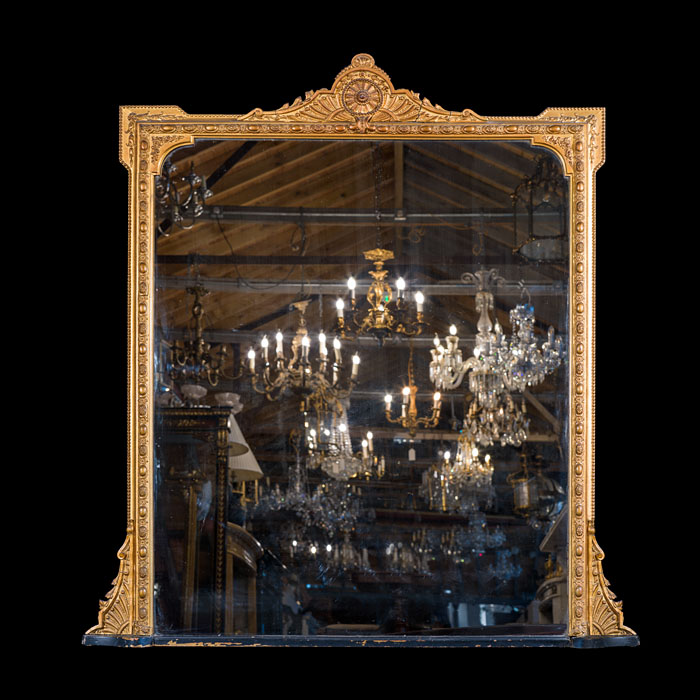 Victorian Overmantel Neoclassical Mirror 