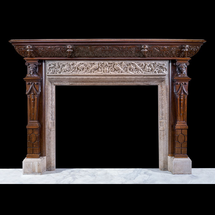 Spectacular Jacobean Revival Chimneypiece 