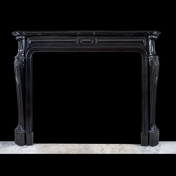 Black Marble Louis XV Fireplace 