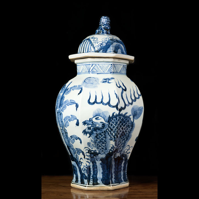 A Large Chinese Porcelain Temple Jar 