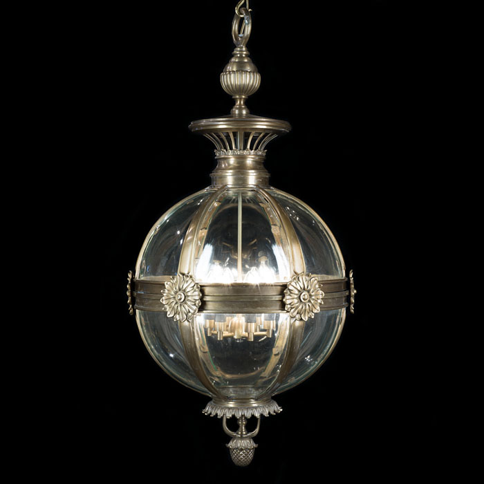 Large Bronzed Globe Lantern 