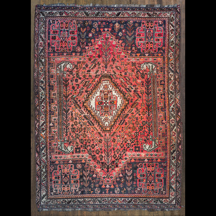 Large Qashqai Wool Carpet 