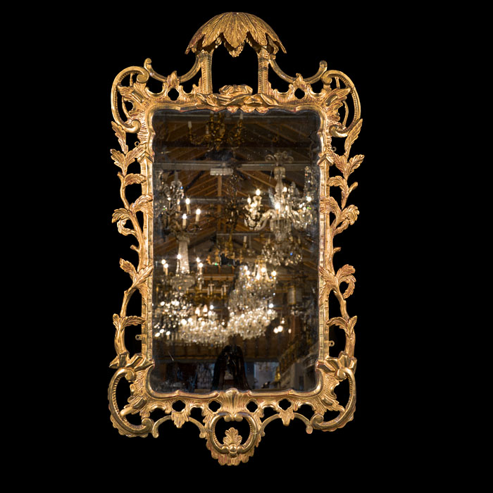 Fine George III Chippendale Wall Mirror 