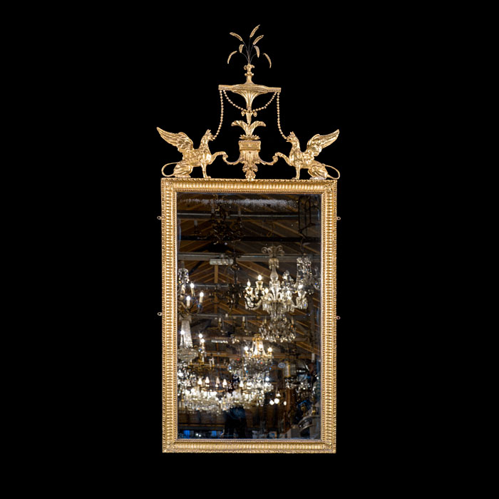 Fine Adam Style Wall Mirror with Grifffins