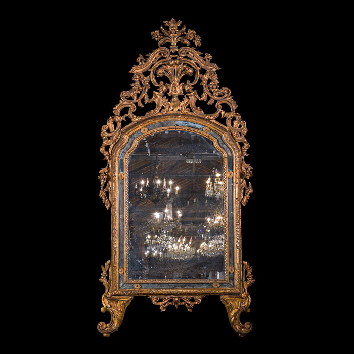 Huge Italian18th Century Giltwood Mirror 