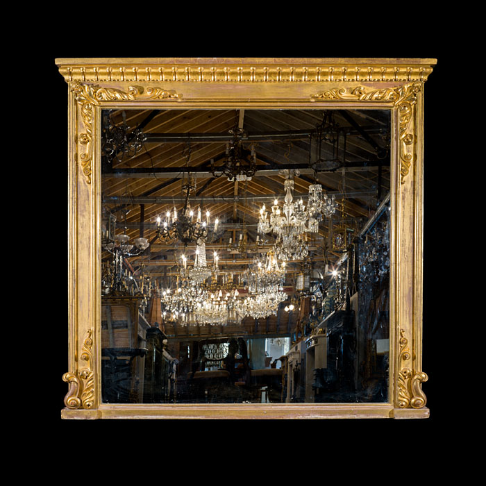 A Large George IV Gilded Overmantle Mirror