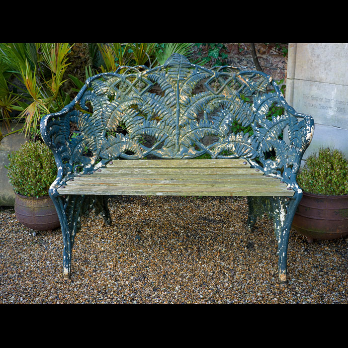 A 19th Century Coalbrookdale Fern & Blackberry Garden Bench