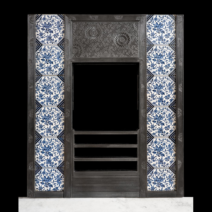 A Thomas Jeckyll Aesthetic Movement Tiled Fireplace Insert